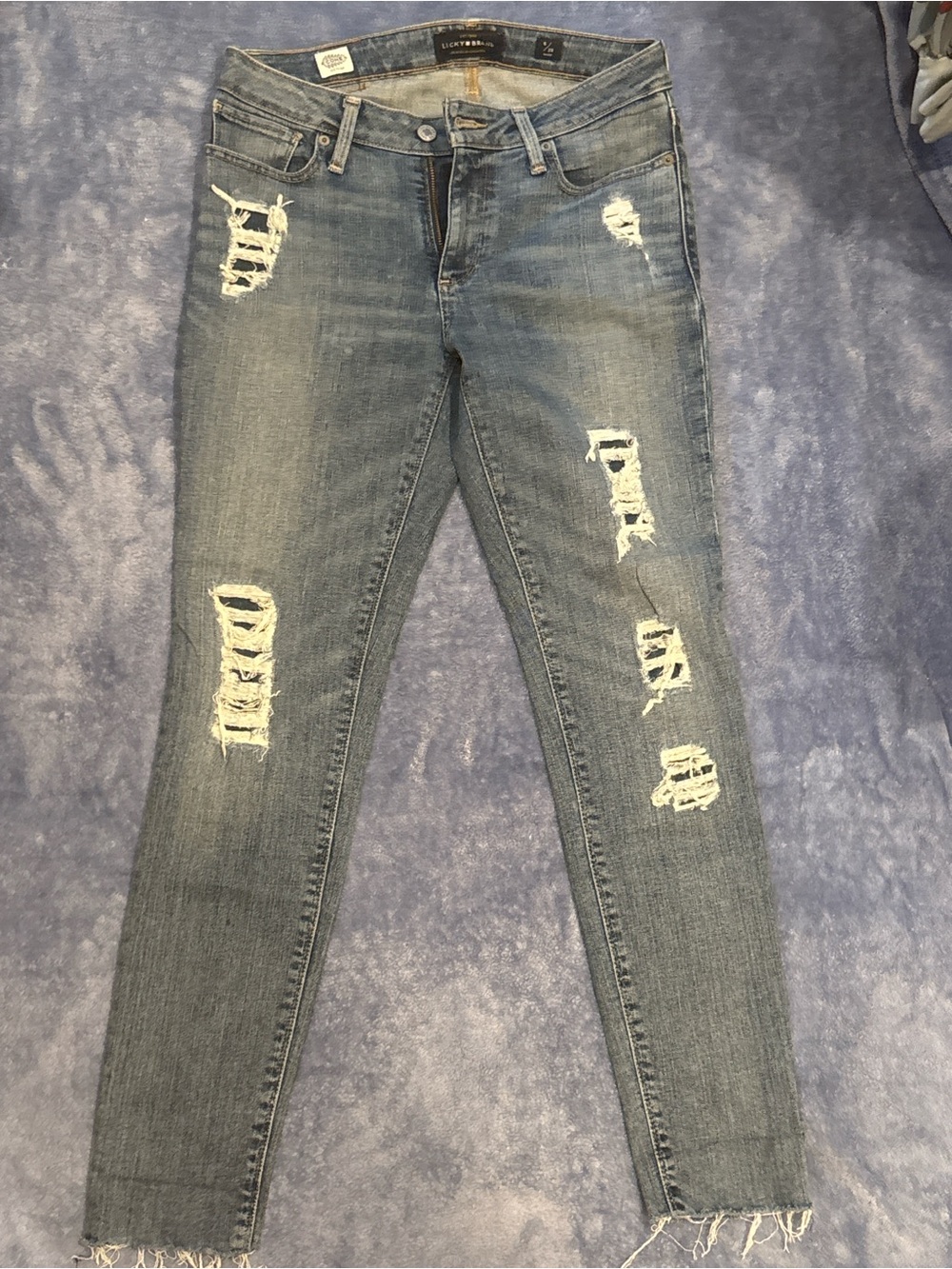 Lucky Brand Light Blue Distressed Skinny Jeans